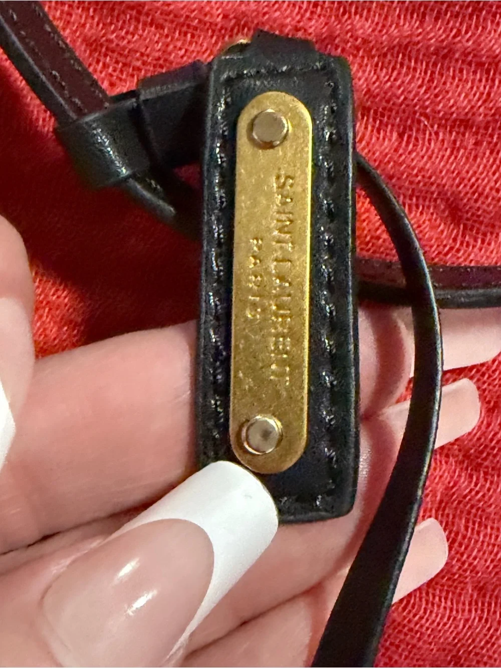 Yves Saint Laurent Black Quilted Leather Crossbody with Gold Logo and Tassel
